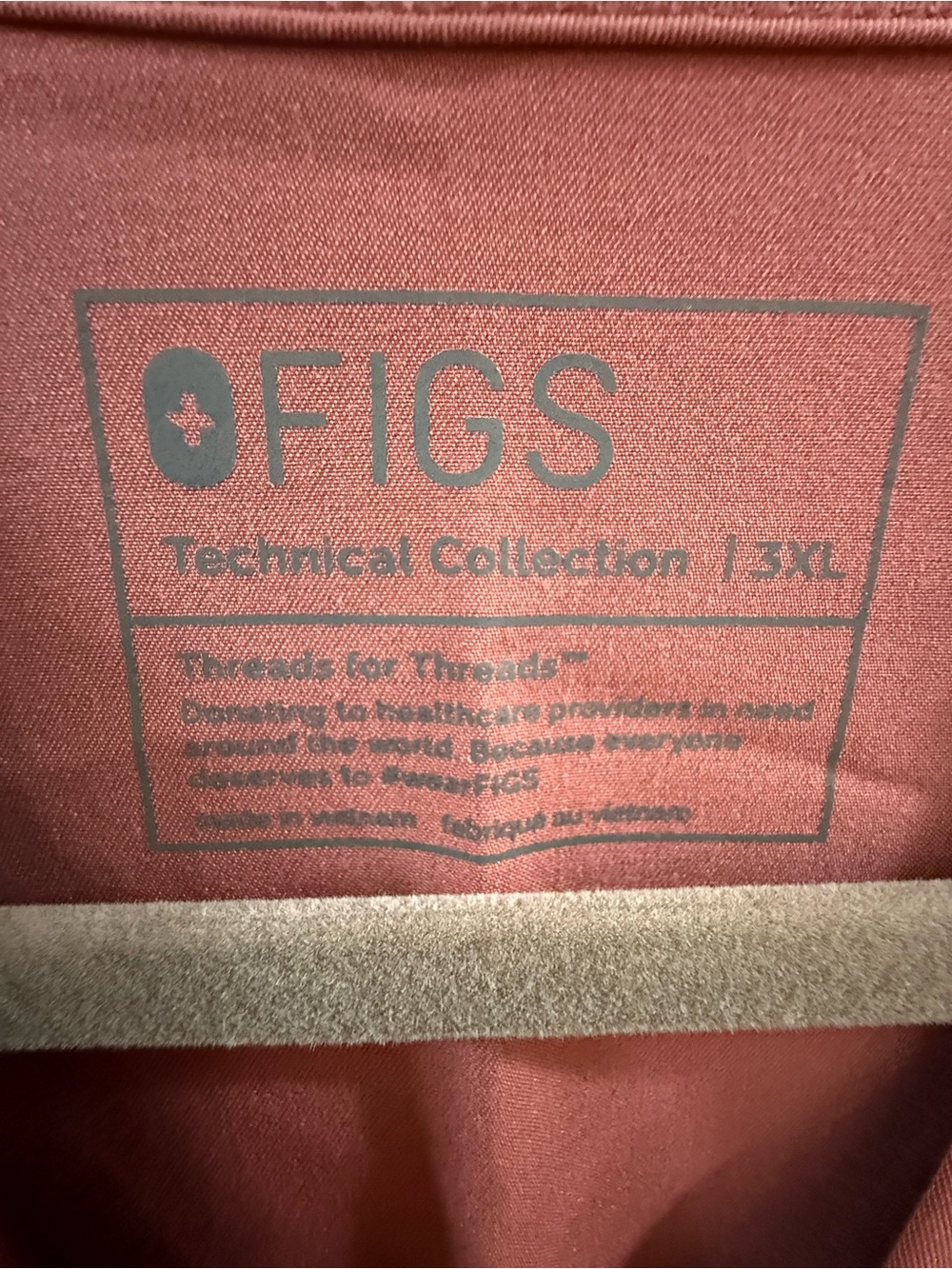 FIGS Catarina Scrub Top 3XL Dusty Rose Pink One Pocket Stretch Medical Nurse - Picture 4 of 5